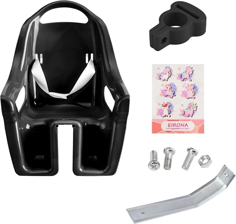 EIRONA Doll Bike Seat for Girls, Bicycle Chair for 12-20 Inch Bikes, American Girl Children's Accessories, Black - Image 1